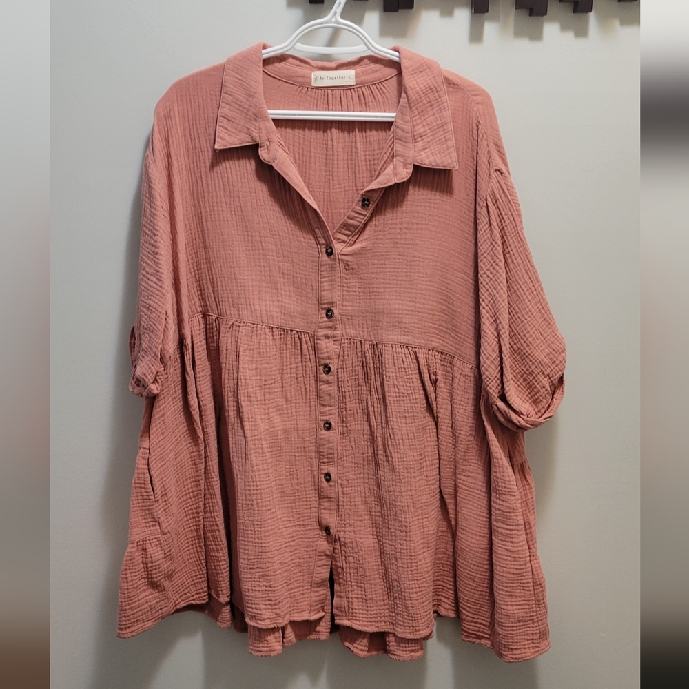 Oversize Shirt Blouse Tunic